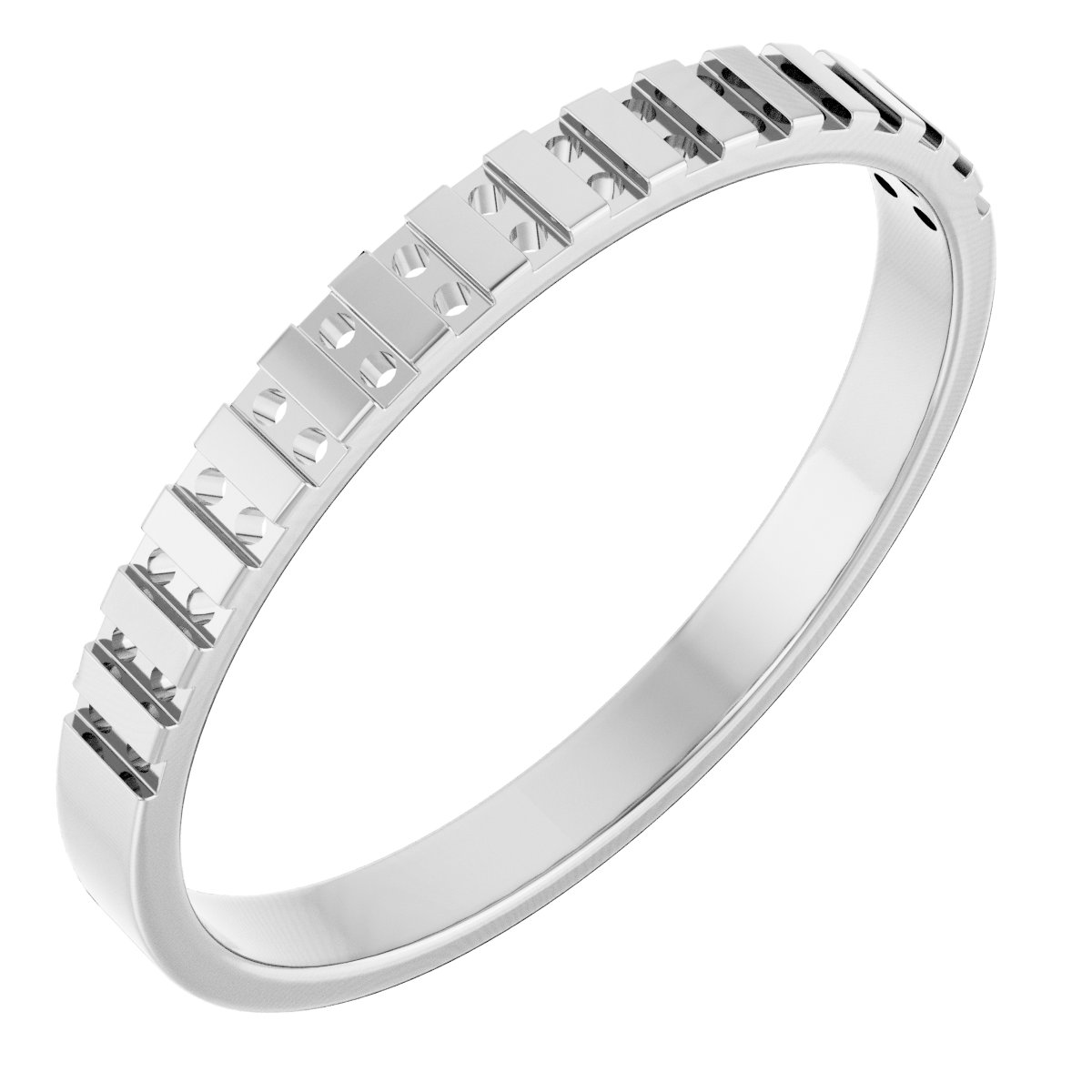 Channel-Set Double Row Anniversary Band