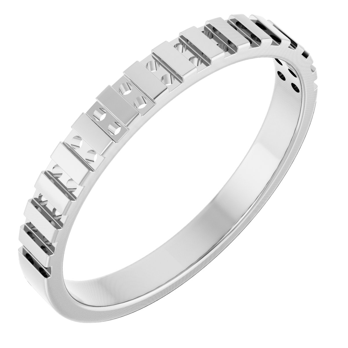 Channel-Set Double Row Anniversary Band