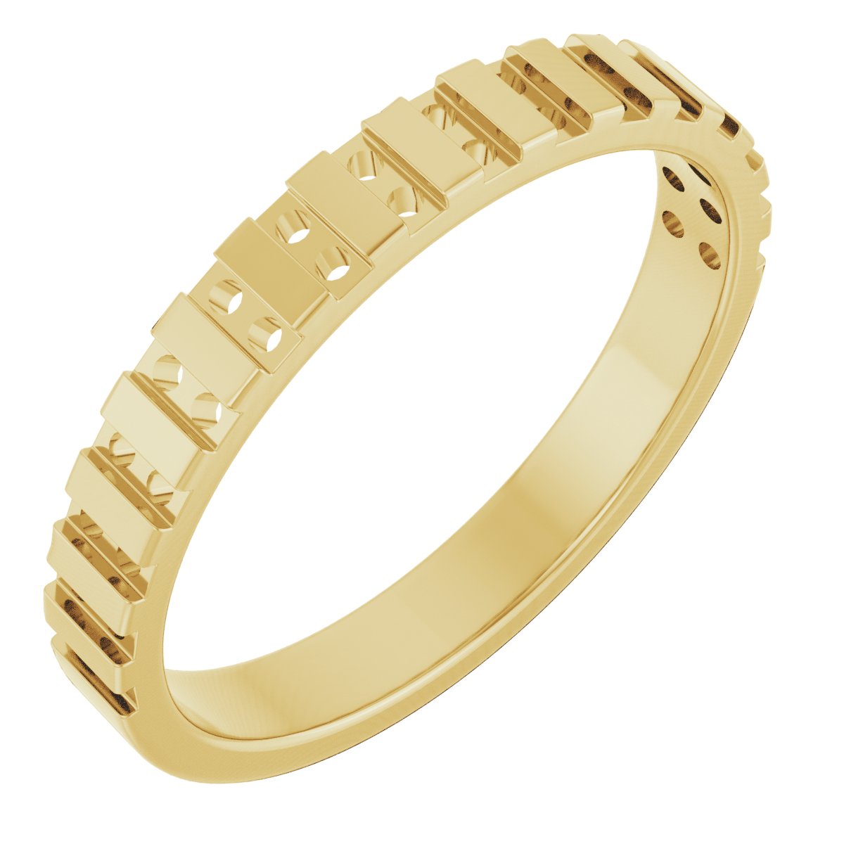 Channel-Set Double Row Anniversary Band