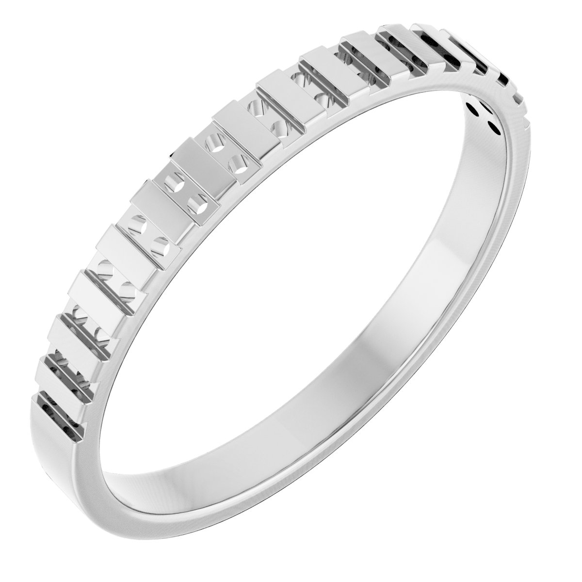 Channel-Set Double Row Anniversary Band