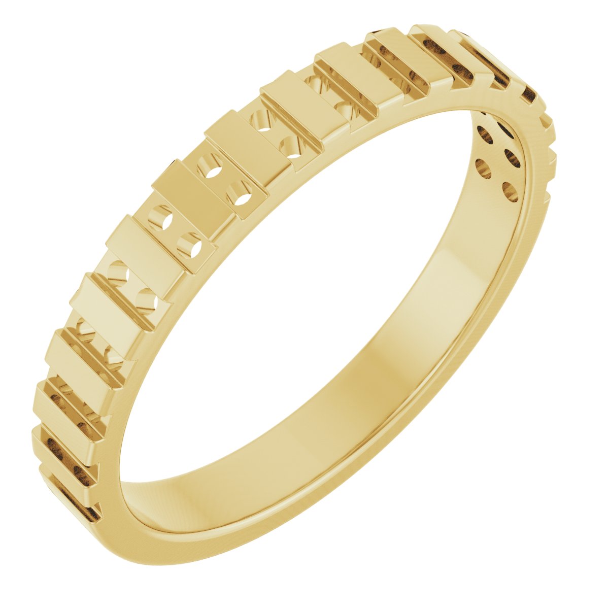 Channel-Set Double Row Anniversary Band