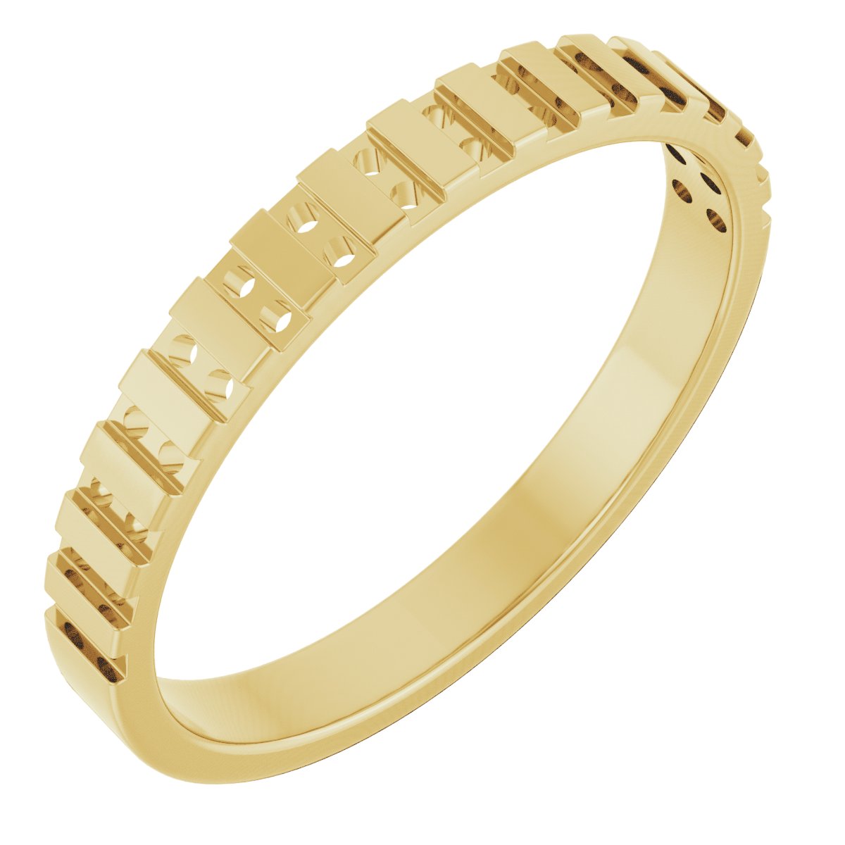 Channel-Set Double Row Anniversary Band