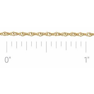 14K Rose 1.25 mm Rope Chain by the Inch