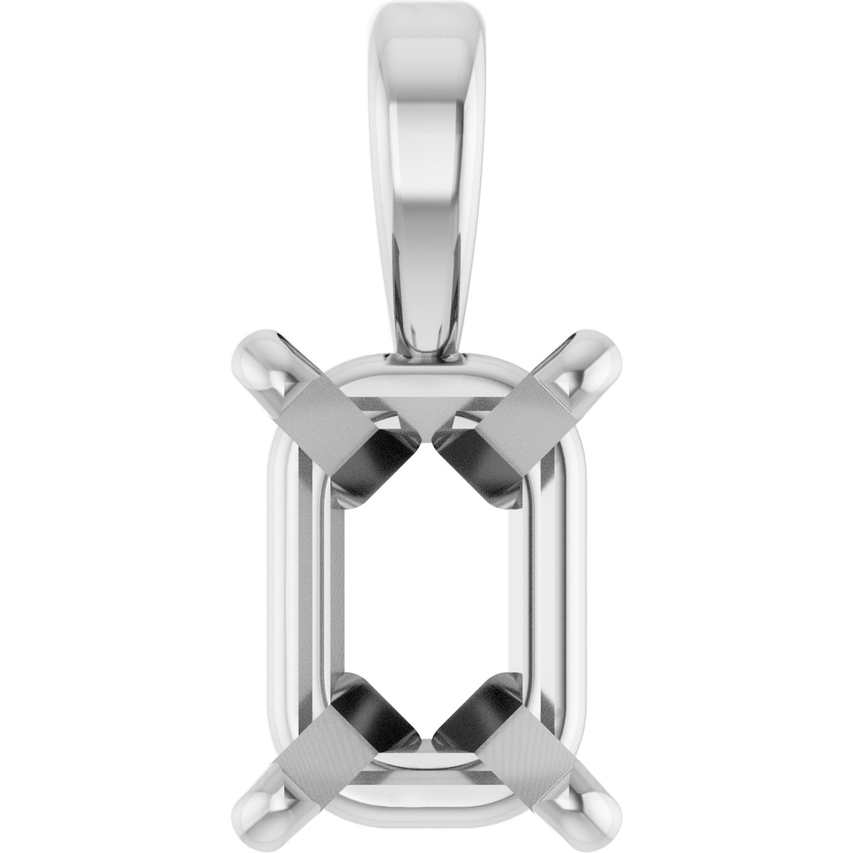 Emerald 4-Prong Solitaire Pendant