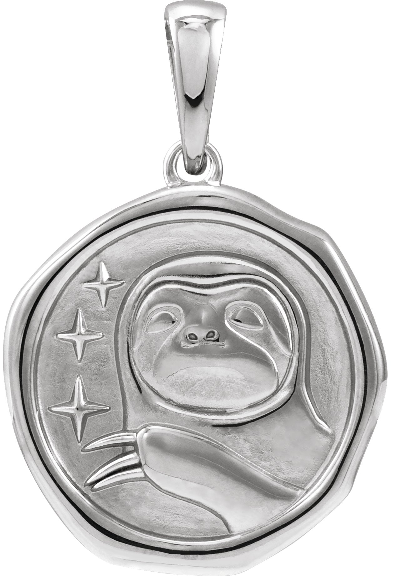 Sterling Silver Sloth Spirit Animal Pendant
