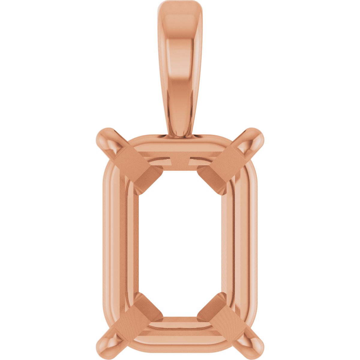 Emerald 4-Prong Solitaire Pendant