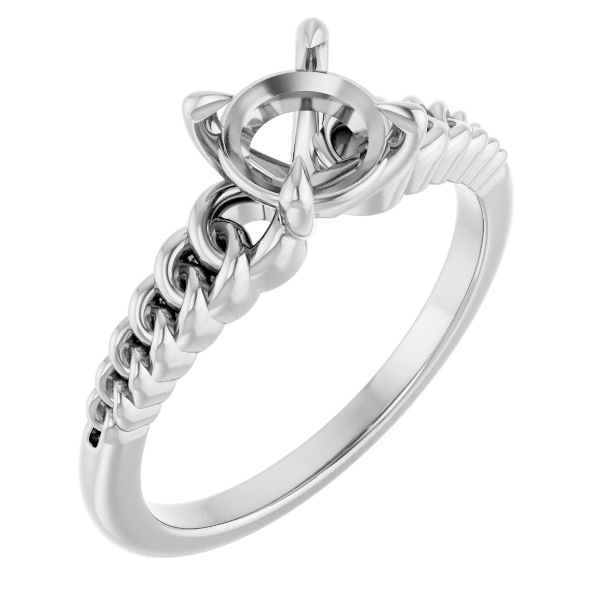 Claw-Prong Chain Link Ring