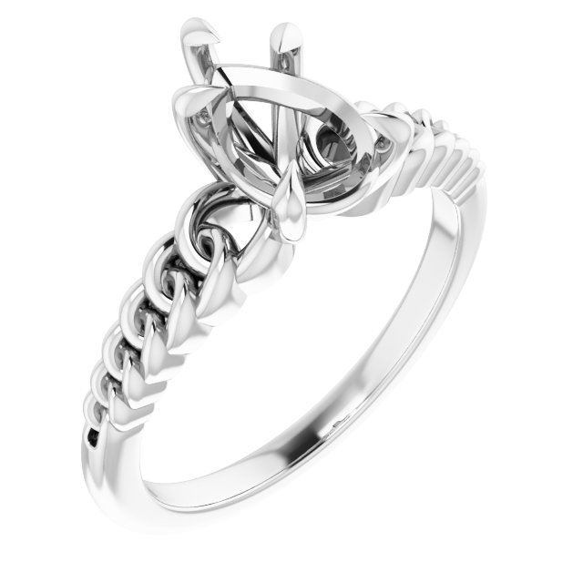Claw-Prong Chain Link Ring
