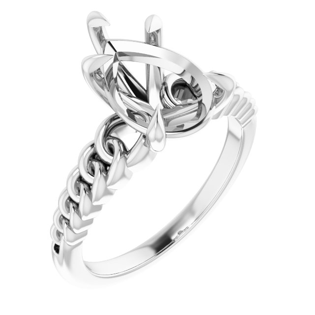 Claw-Prong Chain Link Ring