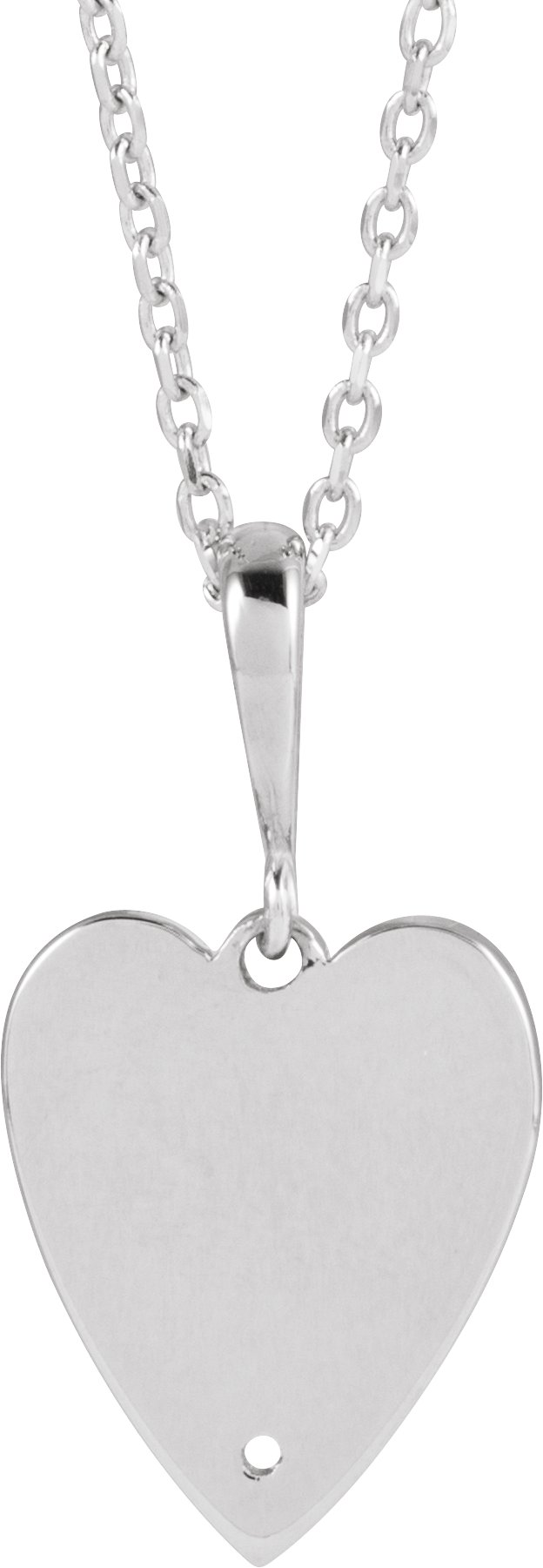 Engravable Accented Heart Necklace or Pendant
