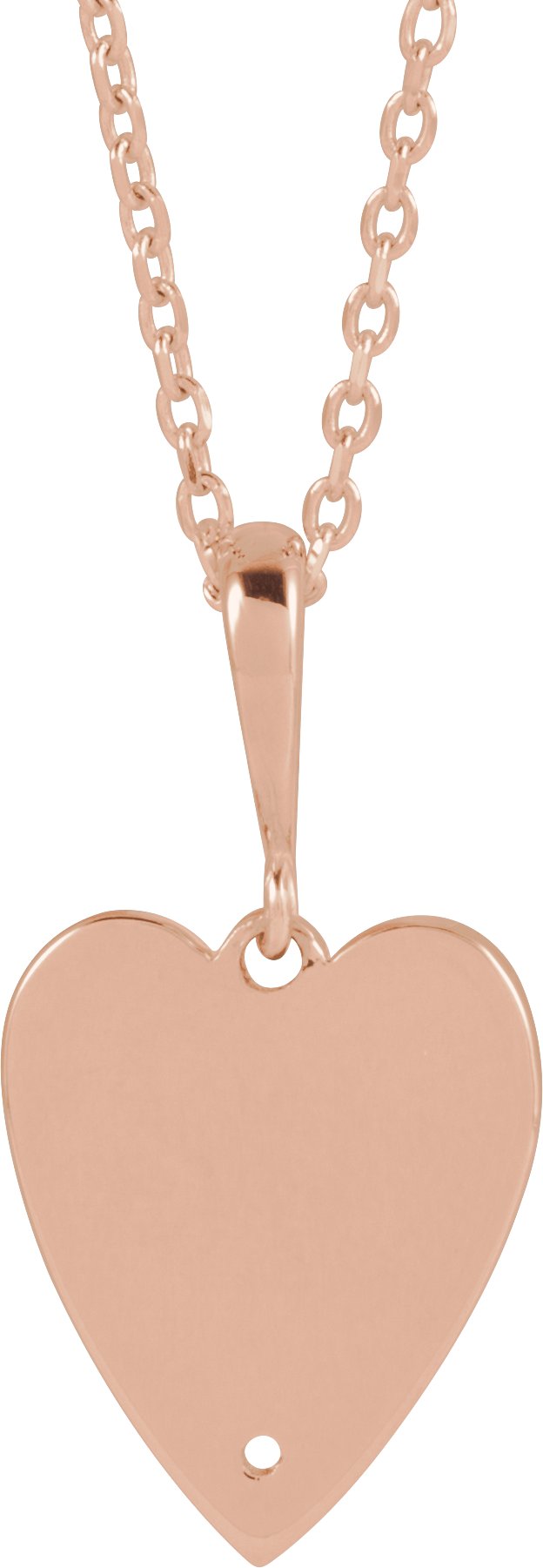 Engravable Accented Heart Necklace or Pendant