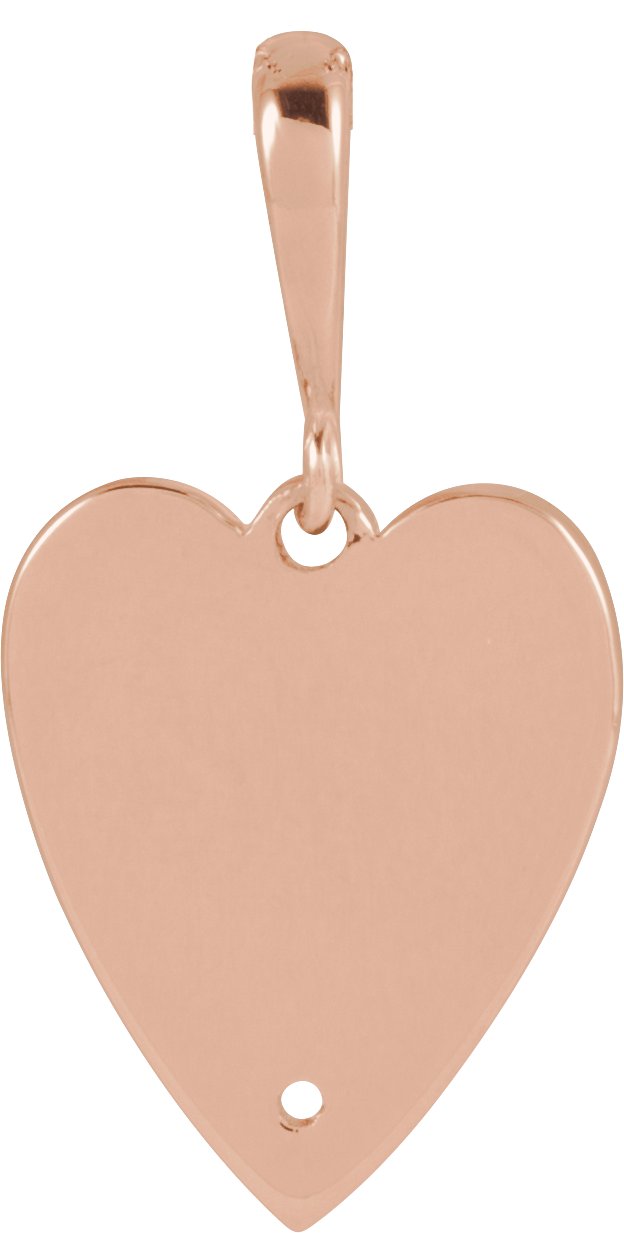 Engravable Accented Heart Necklace or Pendant