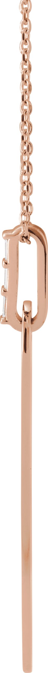 Alternative view of Engravable Accented Bar Necklace