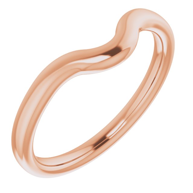 14K Rose Band for 9 mm Round Ring