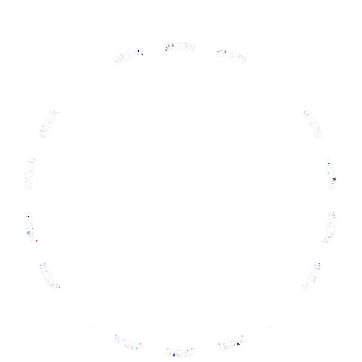 Round 4-Prong Hidden Halo-Style Necklace Center