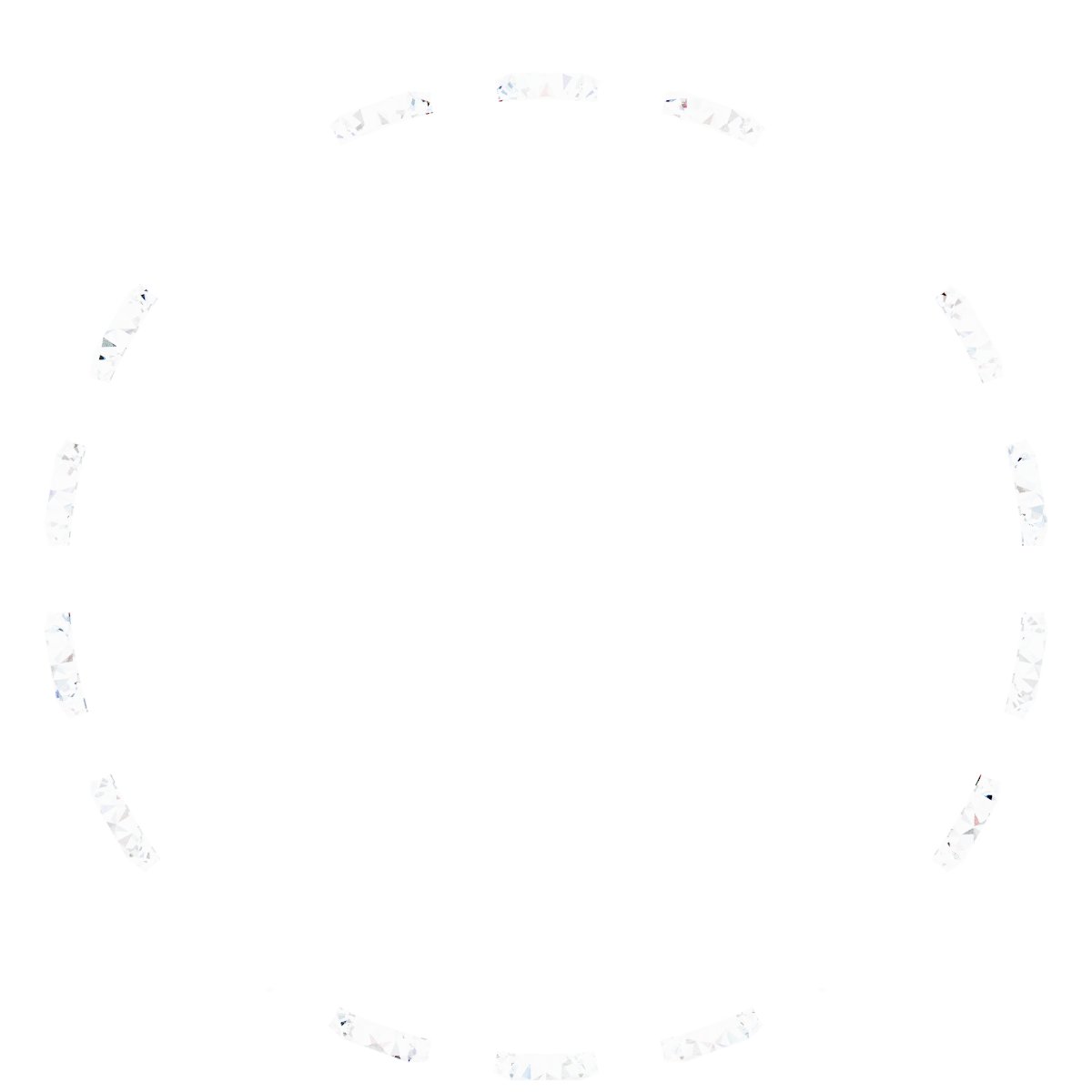 Round 4-Prong Hidden Halo-Style Necklace Center