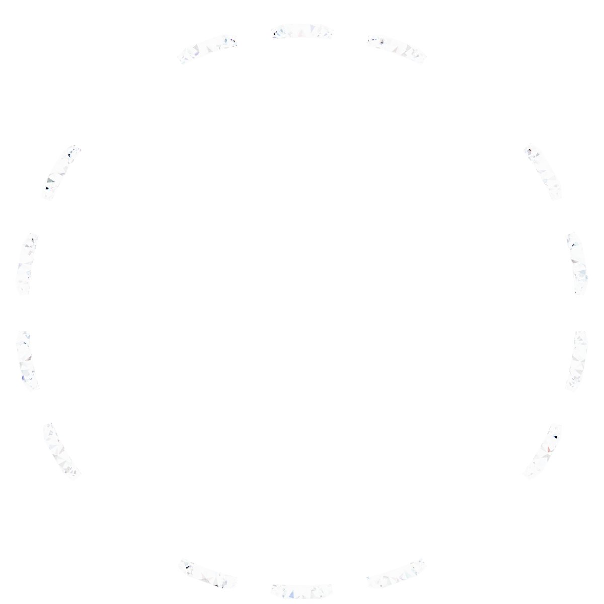 Round 4-Prong Hidden Halo-Style Necklace Center