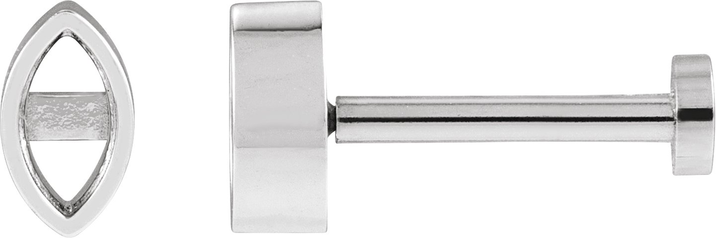 Marquise Bezel-Set Stud Earrings