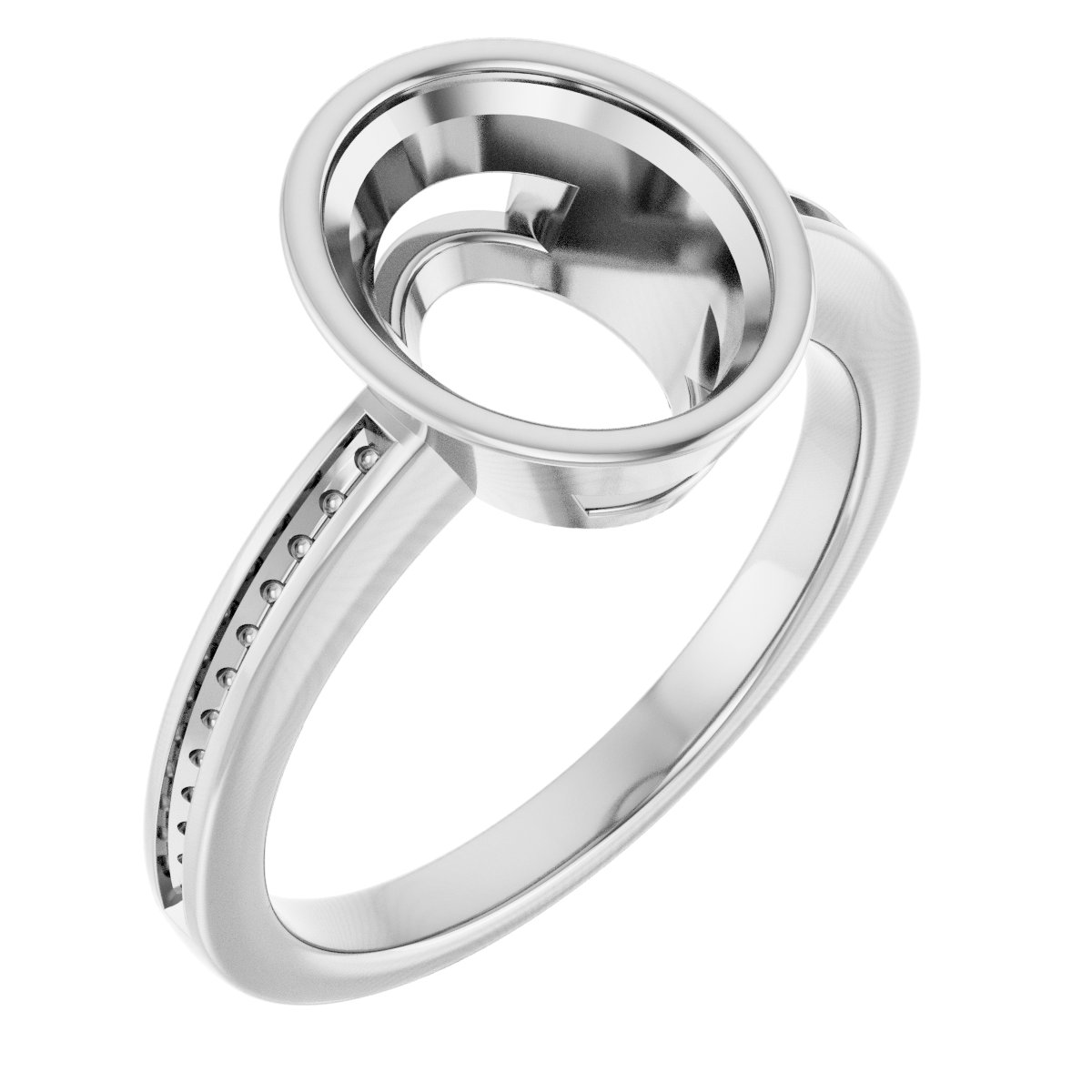 Bezel-Set Solitaire Engagement Ring