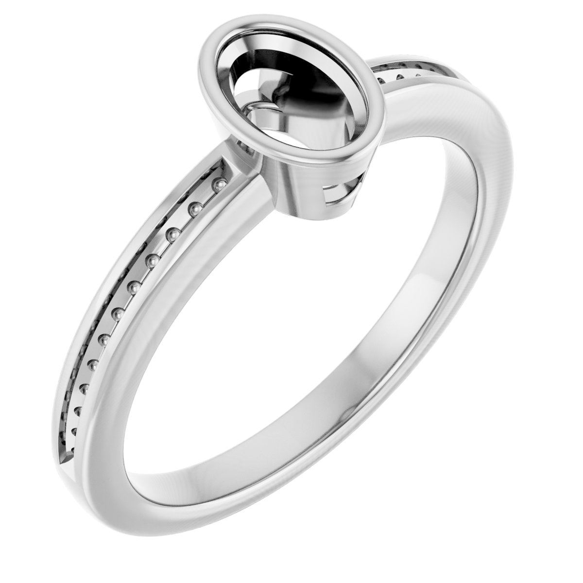 Bezel-Set Solitaire Engagement Ring