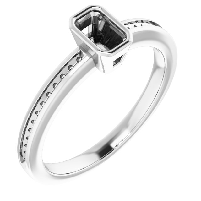 Bezel-Set Solitaire Engagement Ring