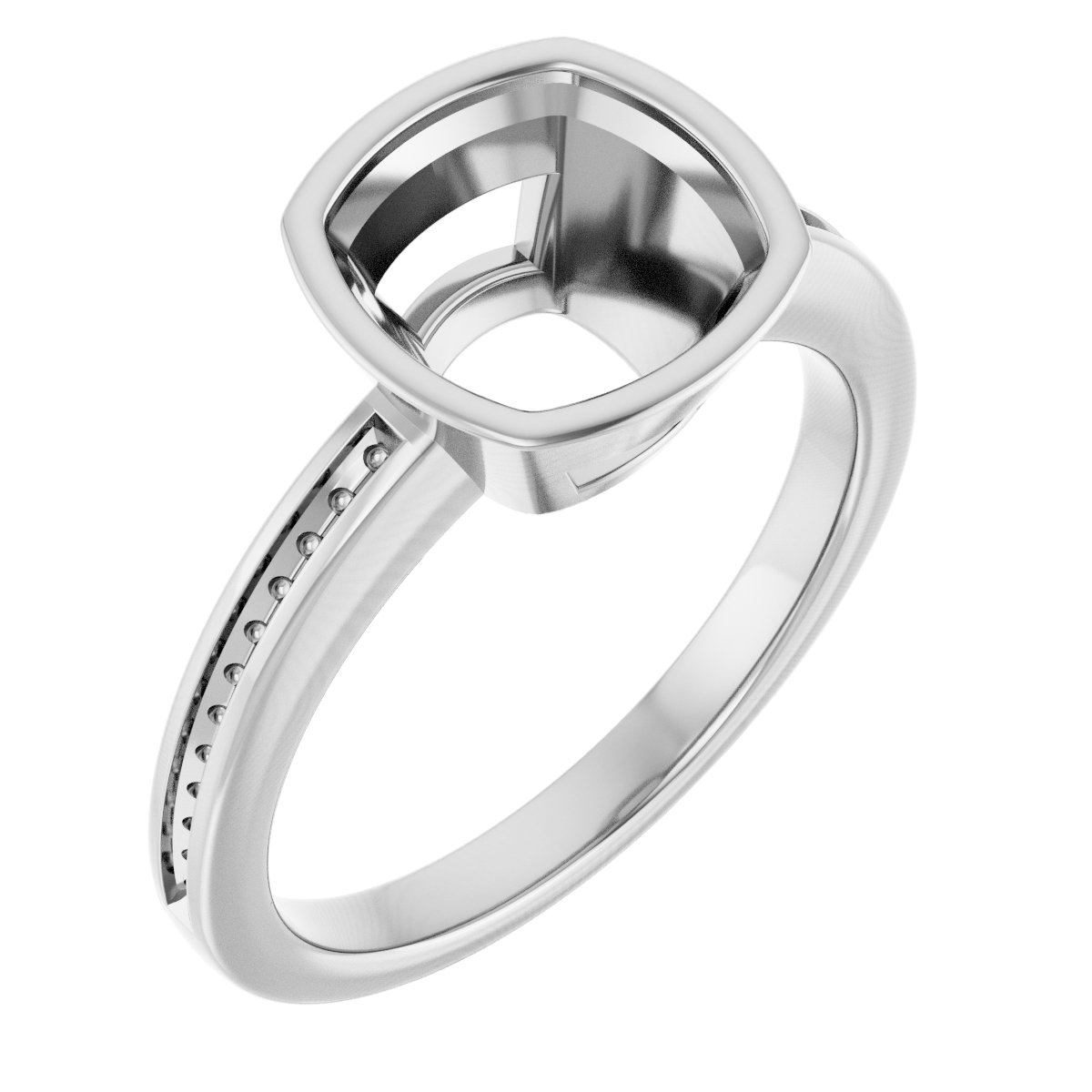 Bezel-Set Solitaire Engagement Ring