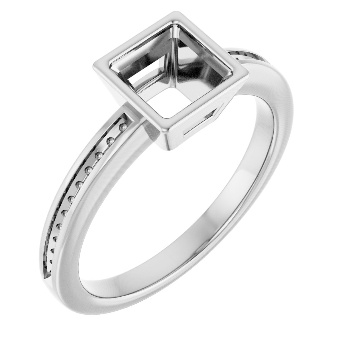 Bezel-Set Solitaire Engagement Ring