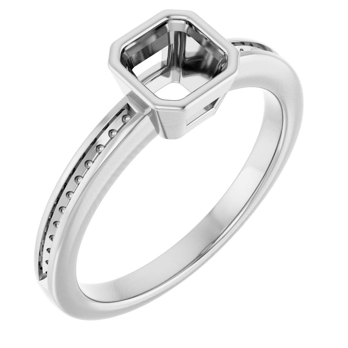 Bezel-Set Solitaire Engagement Ring