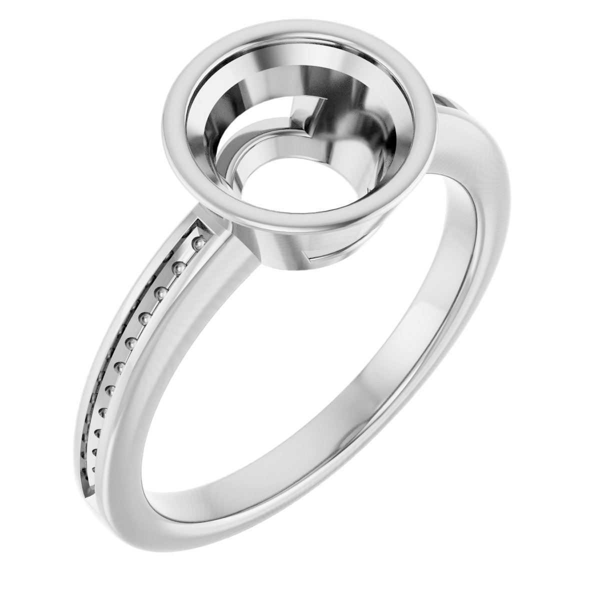 Bezel-Set Solitaire Engagement Ring