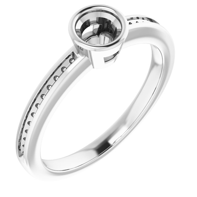 Bezel-Set Solitaire Engagement Ring