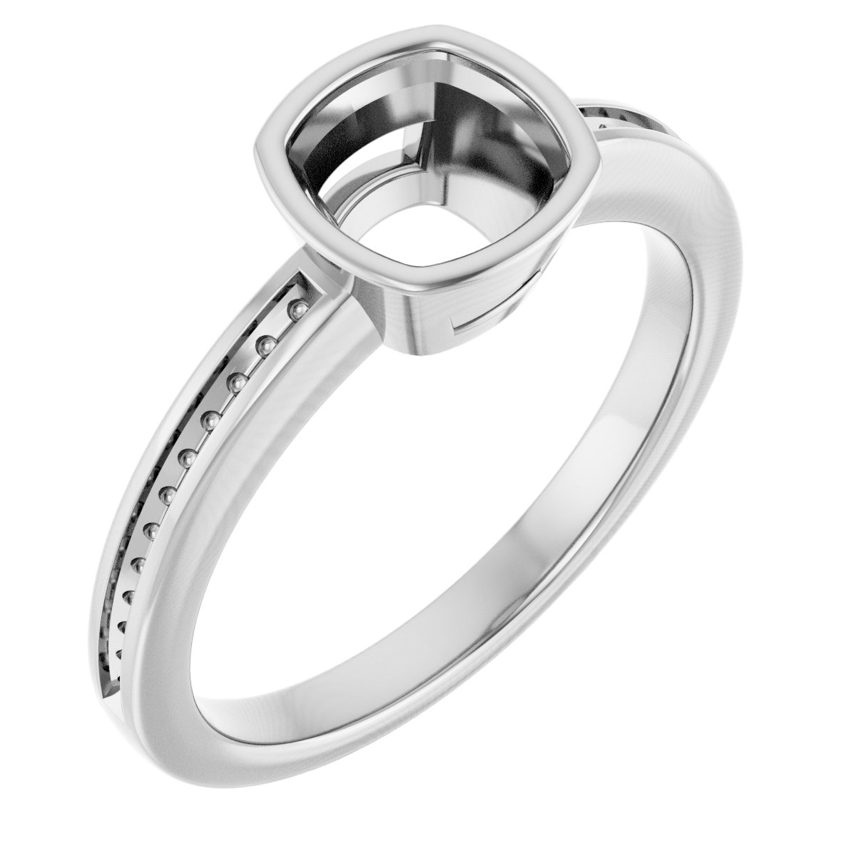 Bezel-Set Solitaire Engagement Ring