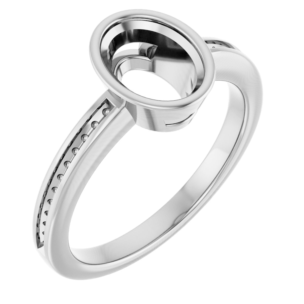 Bezel-Set Solitaire Engagement Ring