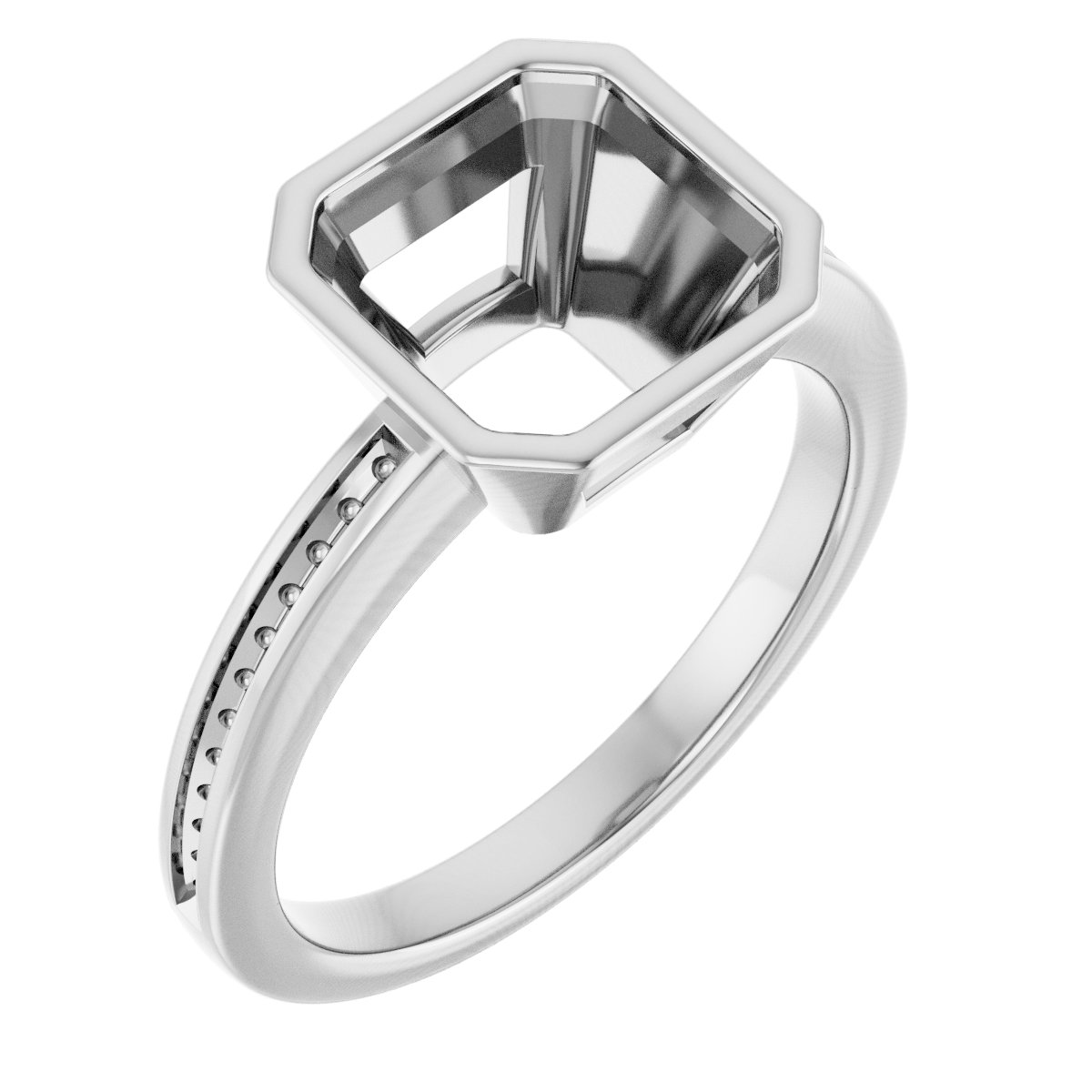 Bezel-Set Solitaire Engagement Ring