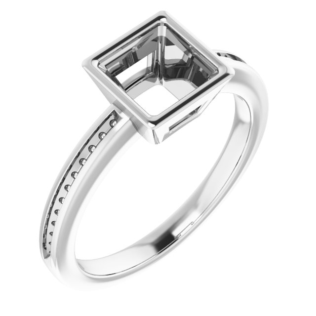 Bezel-Set Solitaire Engagement Ring