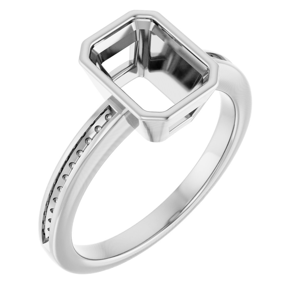 Bezel-Set Solitaire Engagement Ring