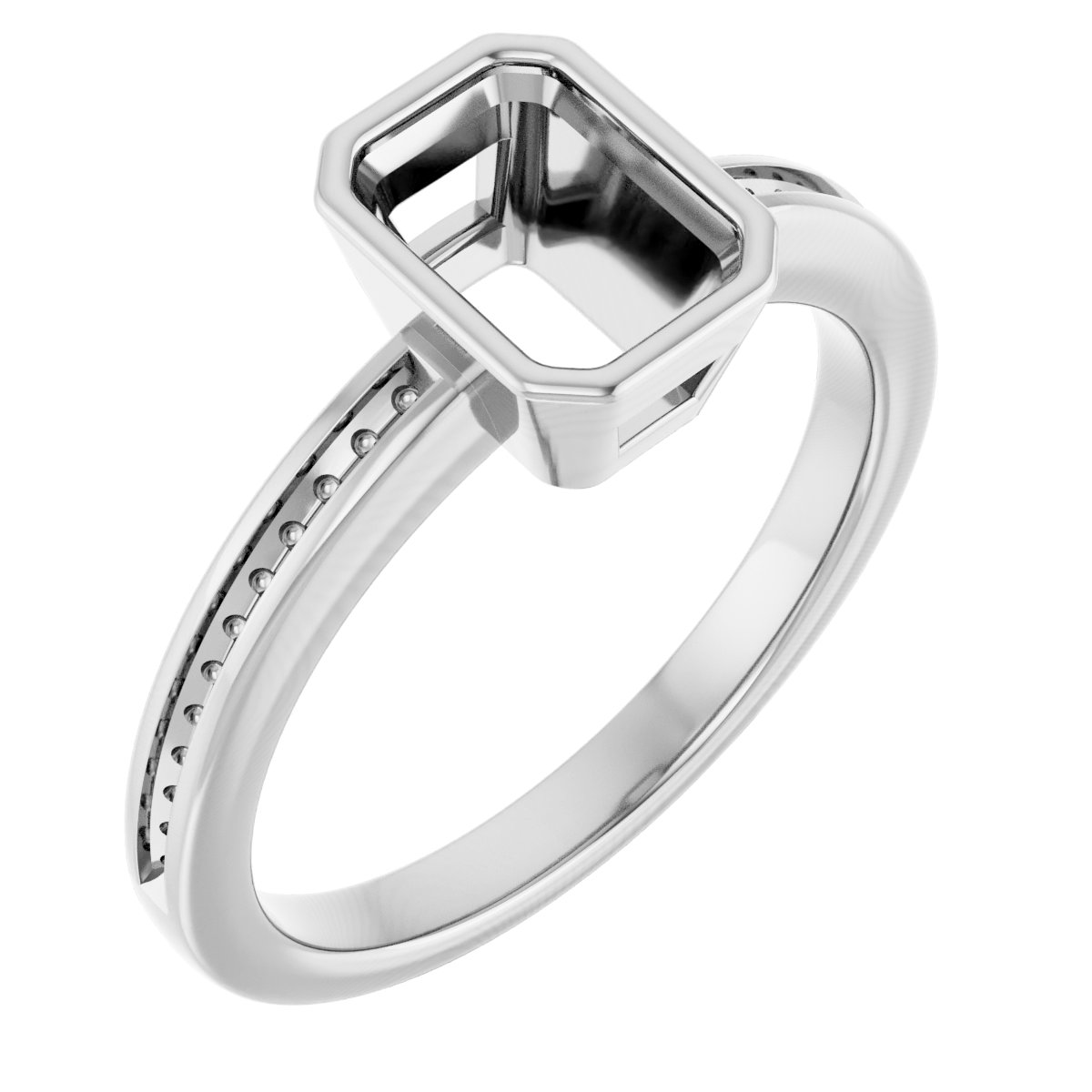 Bezel-Set Solitaire Engagement Ring