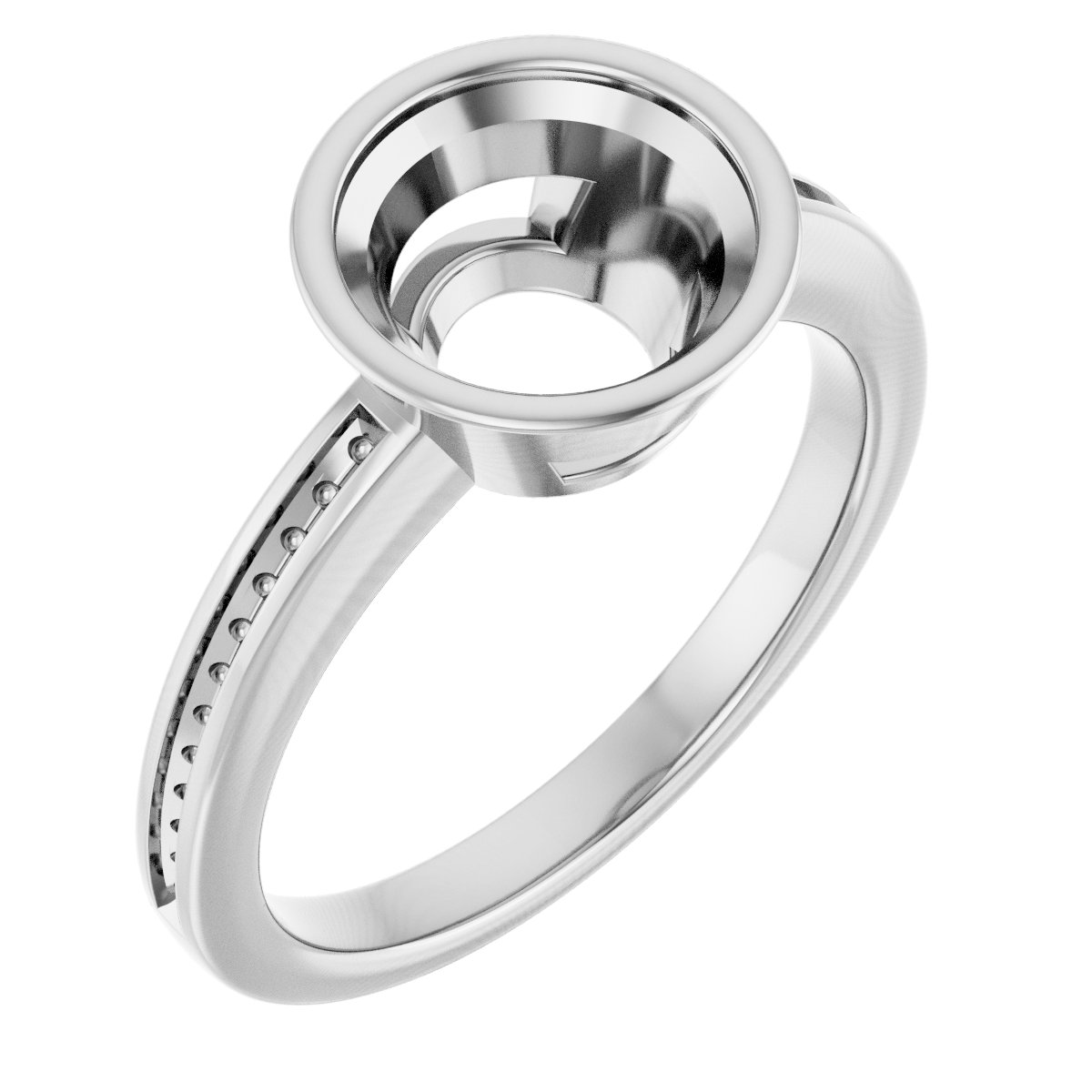 Bezel-Set Solitaire Engagement Ring