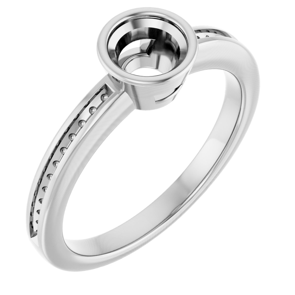 Bezel-Set Solitaire Engagement Ring