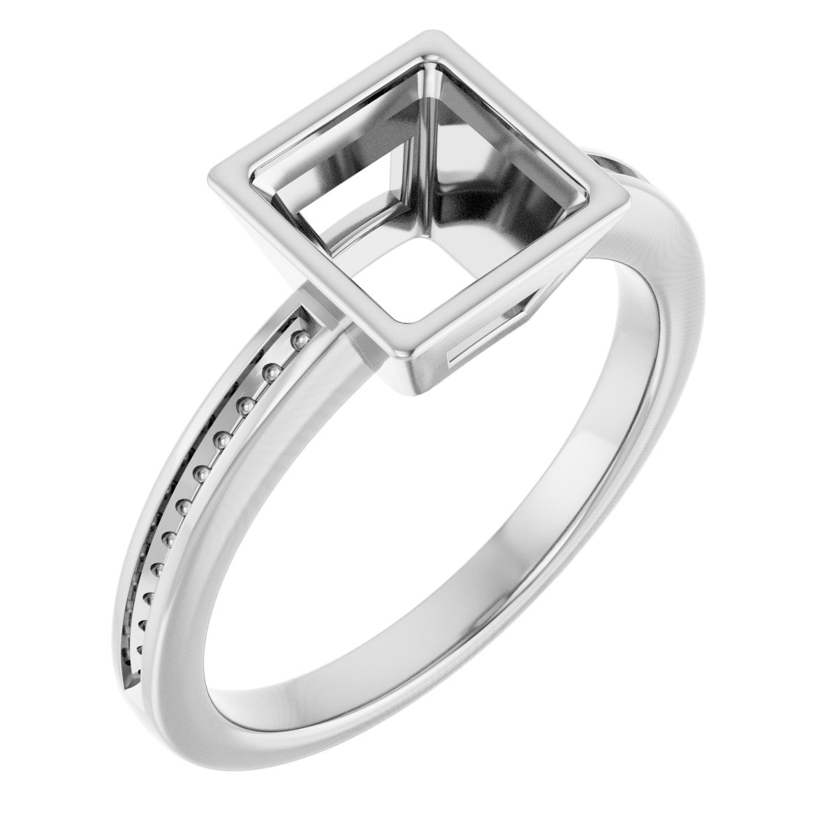 Bezel-Set Solitaire Engagement Ring