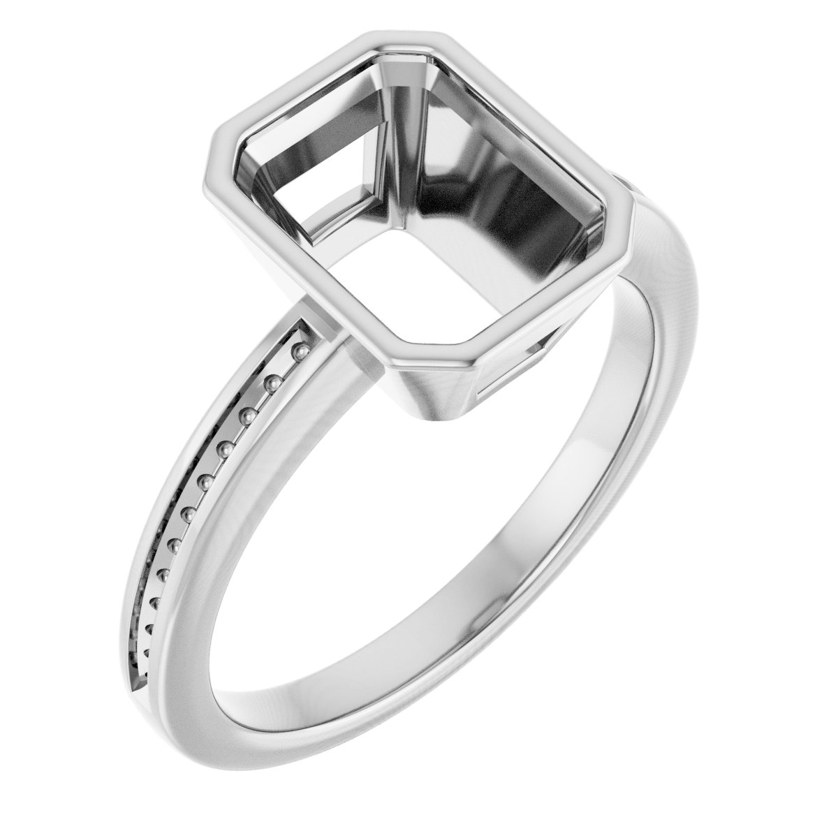 Bezel-Set Solitaire Engagement Ring