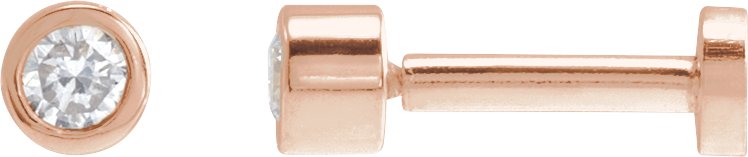 Round Bezel-Set Earrings