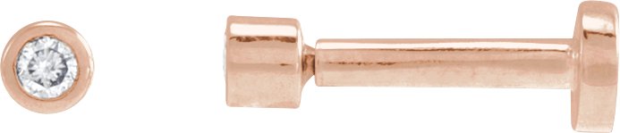 Round Bezel-Set Earrings