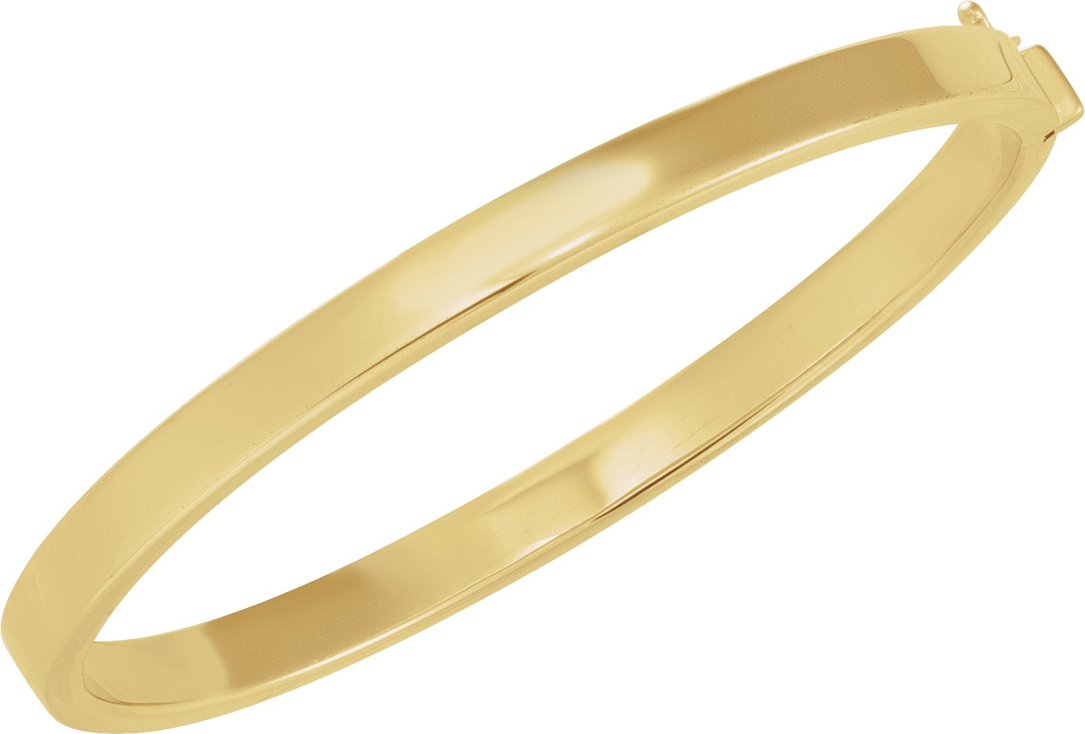 14K Yellow Gold 7in Hinged Bangle Bracelet