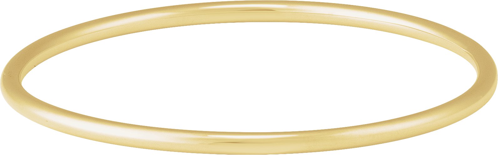 14K Yellow 3 mm Bangle 7 3/4" Bracelet