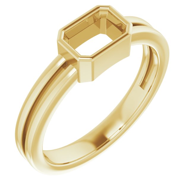 Bezel-Set Solitaire Ring