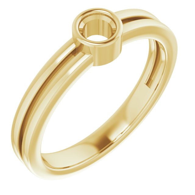 Bezel-Set Solitaire Ring