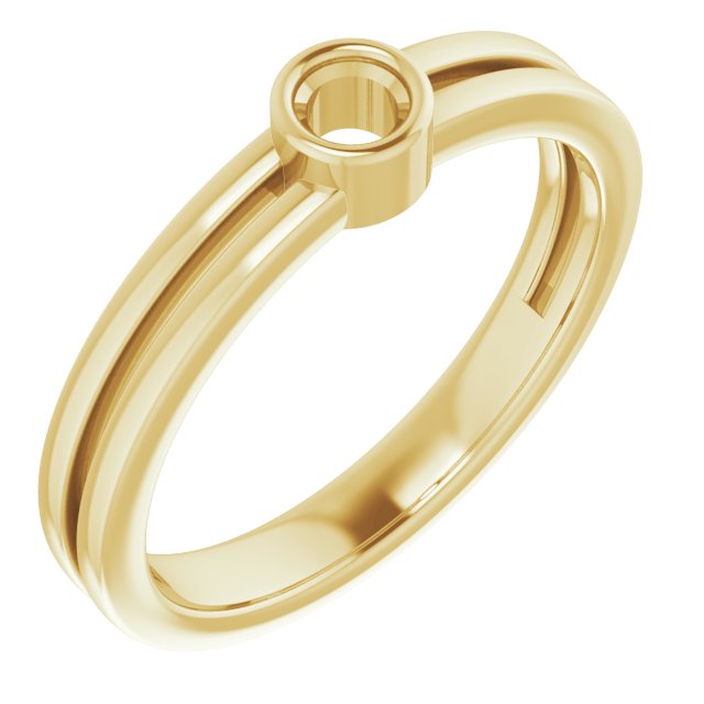 Bezel-Set Solitaire Ring