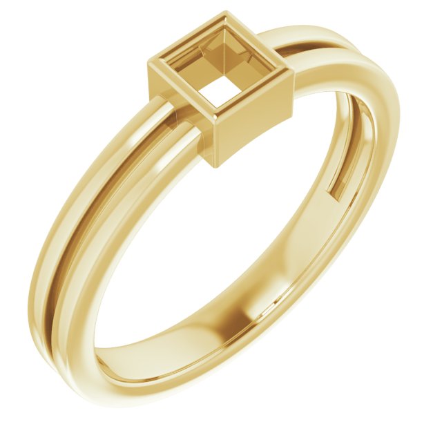 Bezel-Set Solitaire Ring