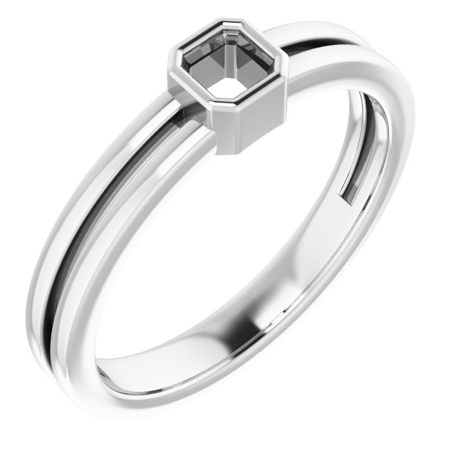 Bezel-Set Solitaire Ring