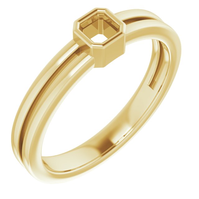 Bezel-Set Solitaire Ring
